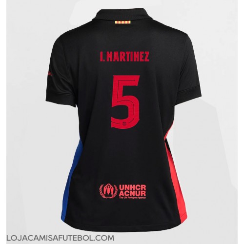 Camisa de Futebol Barcelona Inigo Martinez #5 Equipamento Secundário Mulheres 2024-25 Manga Curta